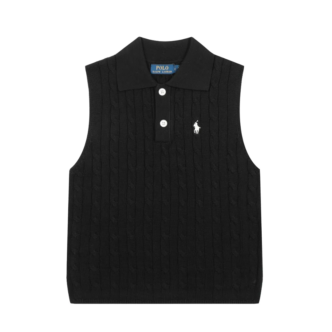 P166 💰 "Top quality" Style number: DS023# (not off the shelves all year round) [Ralph Lauren POLO lapel solid color pony embroidered logo knitted vest short sleeves] ✅Ralph Lauren Ralph Lauren classic basic versatile all-season cardigan knitted POLO vest vest short sleeves ✅Main supplier platform live broadcast Wholesale entity Replacement when out of stock Not off the shelf ✅ZP quality 1:1 version Scan the code to enter the GF website Counter quality ✅Details and quality are the only one in Guangzhou. Imported quality cotton yarn, focusing on high-end, cost-effective. Needless to say good quality. ✅Restore the original version. The maximum size can be worn up to 150 pounds. Loose, comfortable and stress-free. Olive green, denim blue, Chinese red